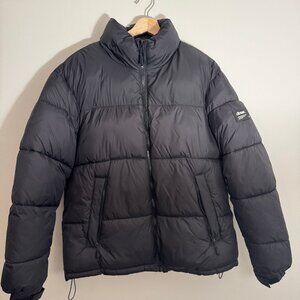 Zara Basic Puffer Jacket Black Size Small New with tags